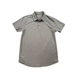 BYLT Mens Signature Performance Polo Shirt brown Short Sleeve Size M